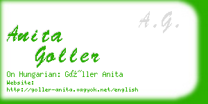 anita goller business card